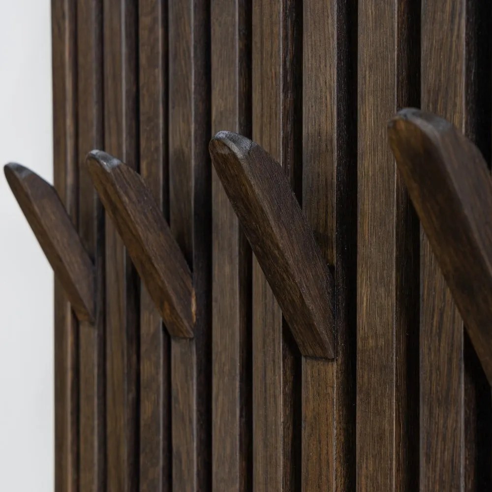 Sötétbarna tölgyfa fogas panel 46x100x8 cm Parco – Spinder Design