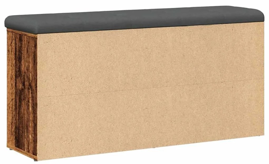 antik fa szerelt fa cipőtároló pad 102x32x50 cm