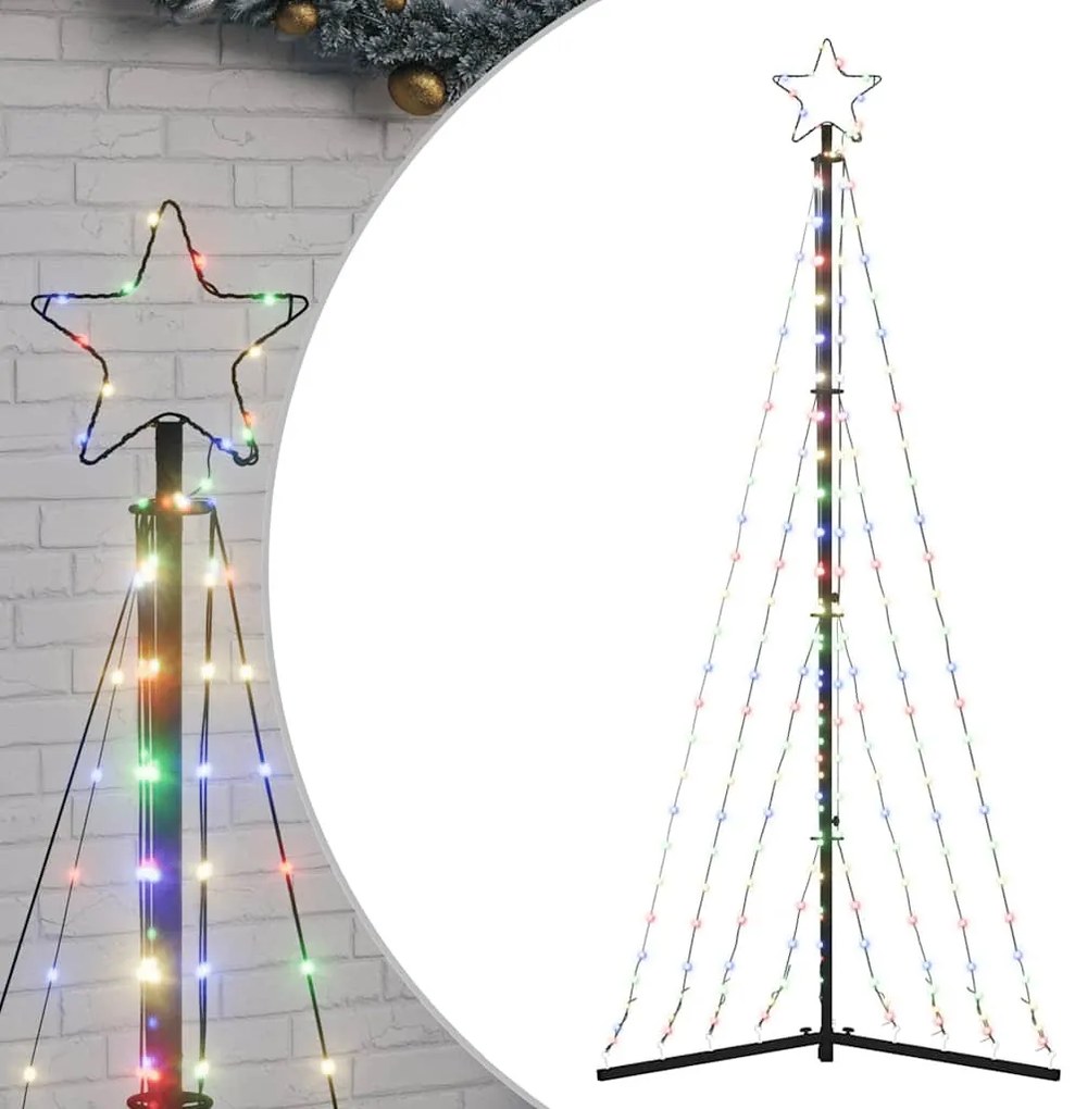 színes LED karácsonyfa 339 LED 187 cm