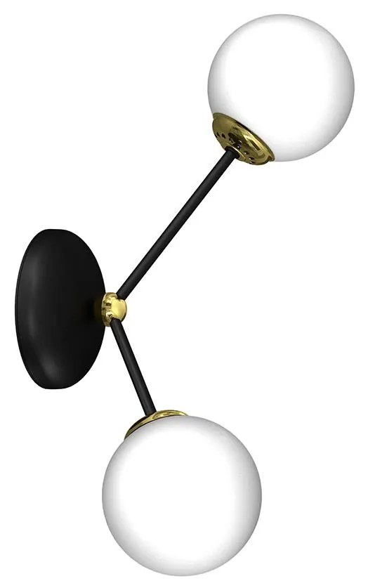 Fali lámpa JOY 2xE14/40W/230V fekete/arany