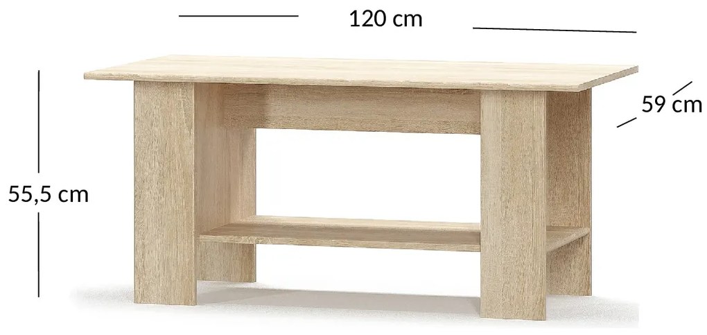 Dohányzóasztal Terrell (szonoma tölgy). 1053290