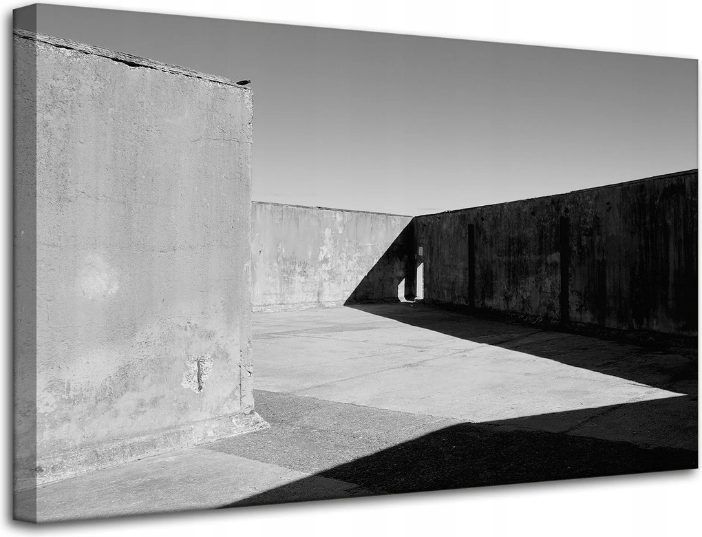 Beton absztrakt vászonkép 80x50 cm