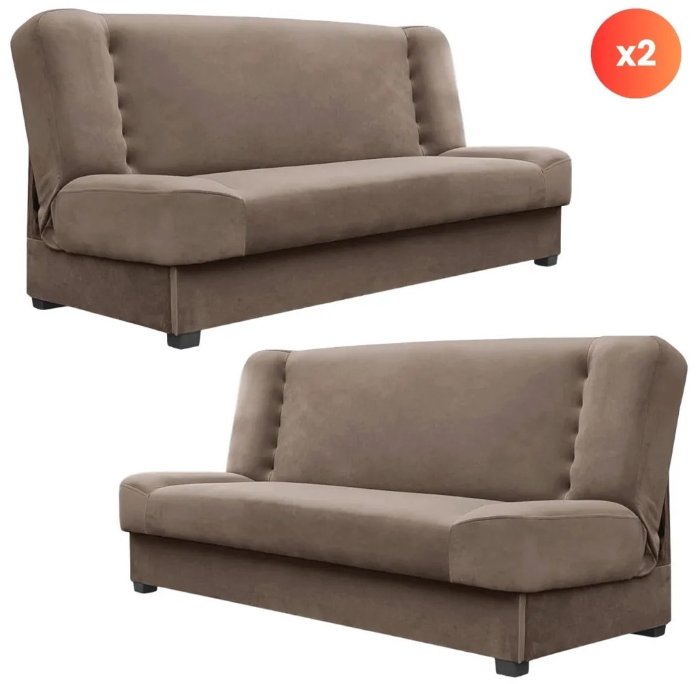 Zestaw 2x Sofa PIANO Beżowa