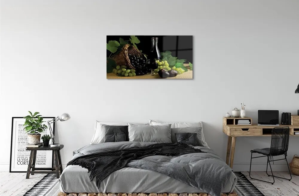 Üvegképek Trash bor szőlőlevél 120x60cm