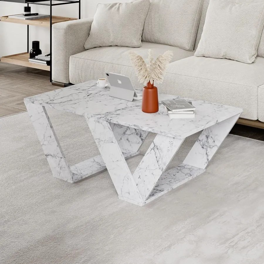 Dohányzóasztal Pipra - Carrara Marble