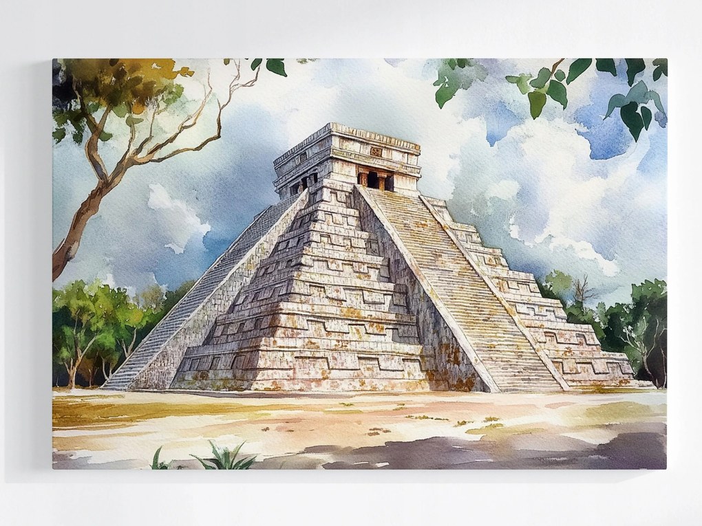 Poszter Történelem Mexikó Piramis Maják Templom 120x80