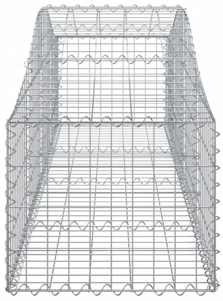 20 db íves horganyzott vas gabion kosár 200x50x40/60 cm
