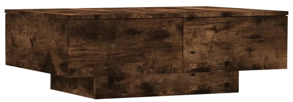 Füstös tölgy színű szerelt fa dohányzóasztal 90 x 60 x 31 cm