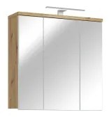 Tükrös fali fürdőszobaszekrény VENOM fehér/artisan tölgy