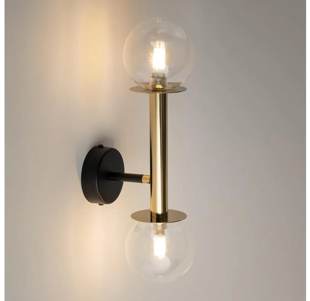 Fali lámpa DAISY 2xG9/12W/230V arany/fekete/átlátszó