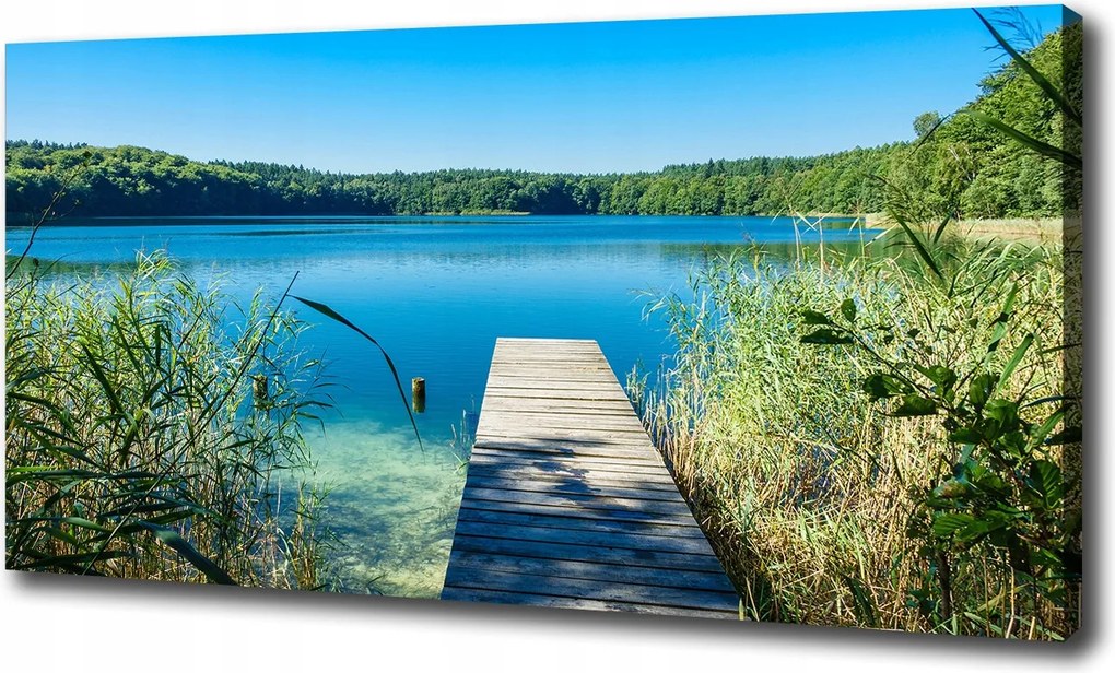 Vászonkép Móló a tóparton 100x70 cm