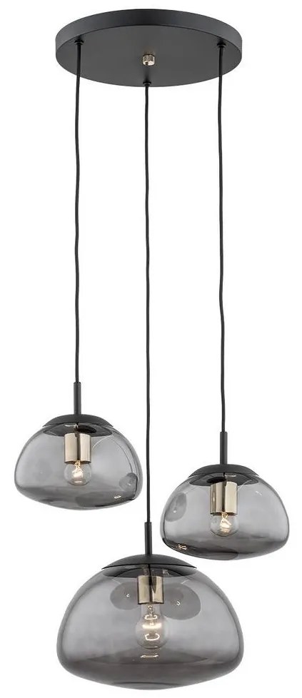 Argon 1493 - Csillár zsinóron TRINI 3xE27/15W/230V fekete