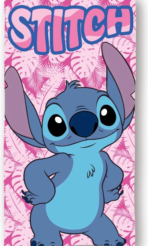 Disney Lilo és Stitch, A csillagkutya Pink Paradise fürdőlepedő, strand törölköző 70x140cm (Fast Dry)