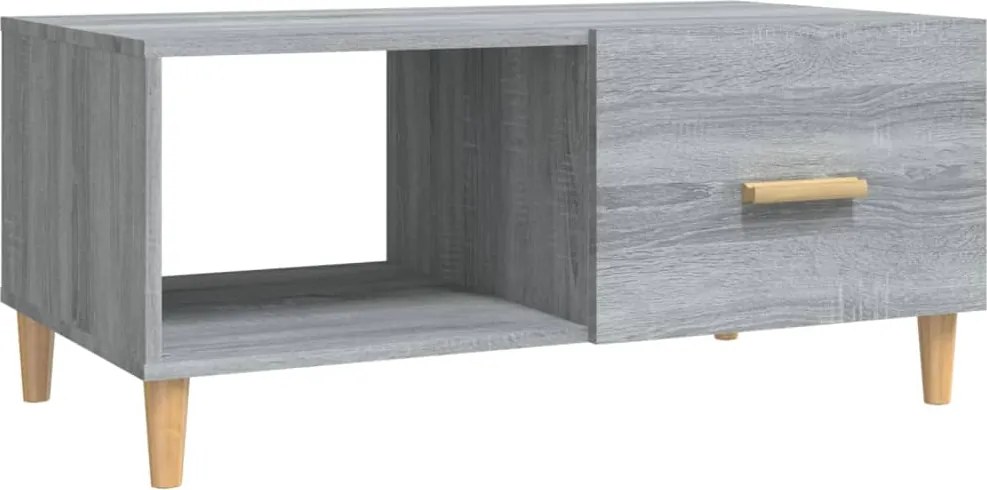 vidaXL szürke sonoma színű szerelt fa dohányzóasztal 89,5 x 50 x 40 cm