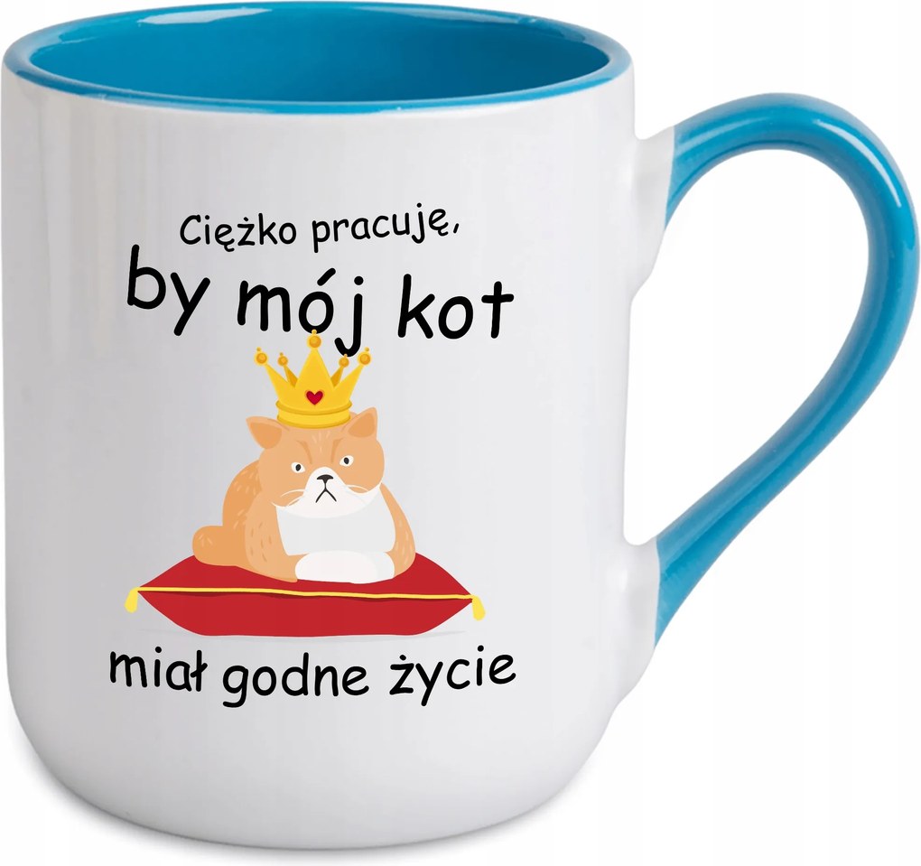 Caffe Bögre 300ml Kék Belső Ajándék Macskám Méltó Élete