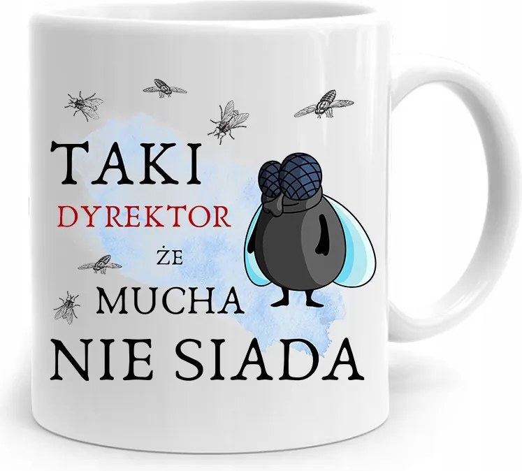 Az Igazgatónak Olyan Bögre, Hogy A Legyek Nem Ülnek Le fényképes nyomattal