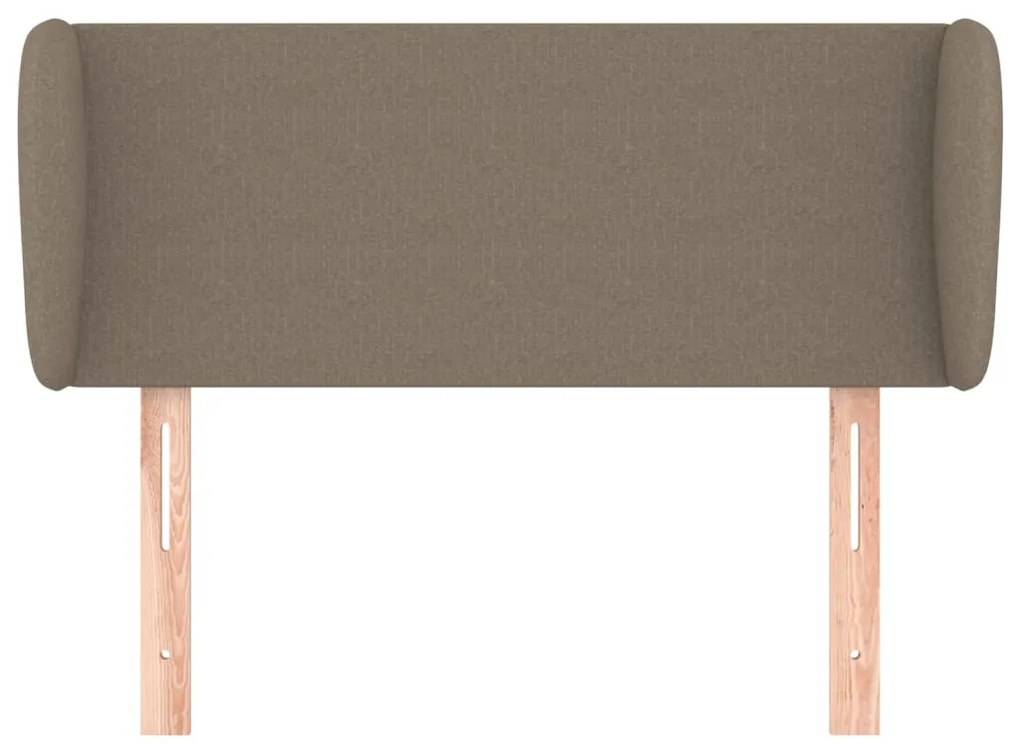 tópszínű szövet fejtámla szárnyakkal 93x23x78/88 cm