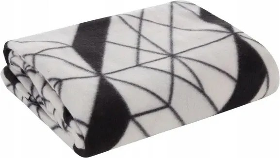 Takaró 150 x 200 Mikroszálas Geometrikus Bézs-Fekete