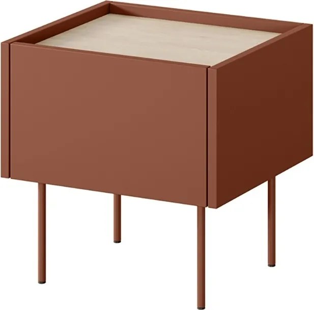 Desin lábas éjjeliszekrény, téglavörös