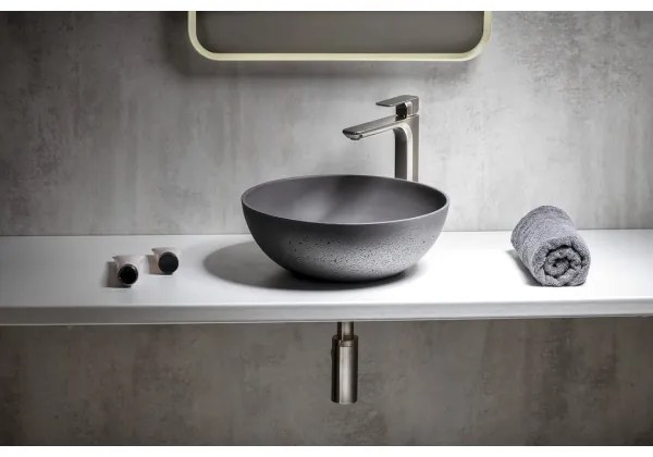 Sapho - FORMIGO ráültethető mosdó átm. 39 cm beton/antracit