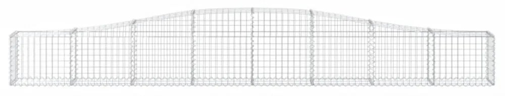 5 db íves horganyzott vas gabion kosár 400x30x40/60 cm