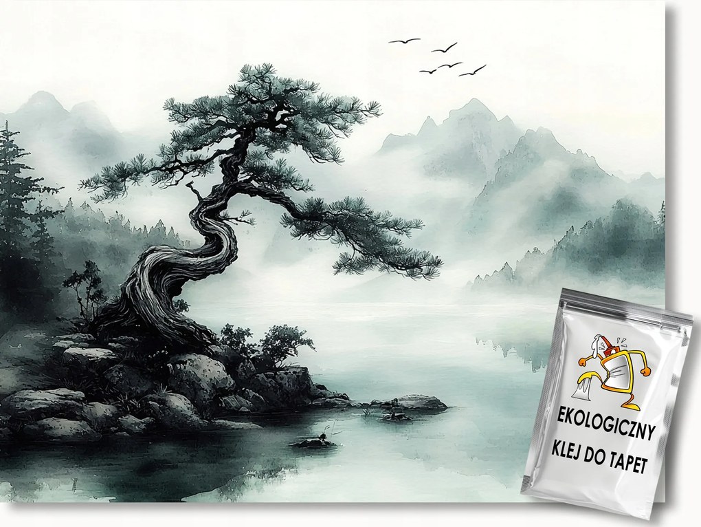 Fotótapéta Flizelina Tájkép Keleti Hegyek Fa Víz Tükröződés 416x254 ragasztó