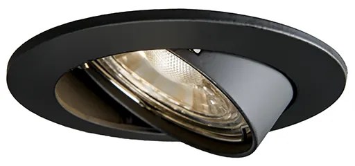 Okos süllyesztett spotlámpa fekete dönthető, Wifi GU10-zel - Edu