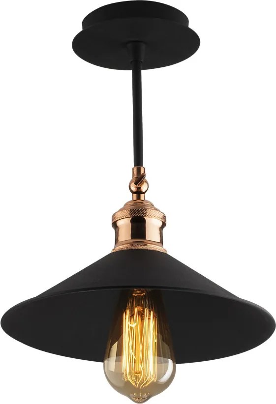 Berceste N-657 fekete fém függőlámpa, Ø24 cm