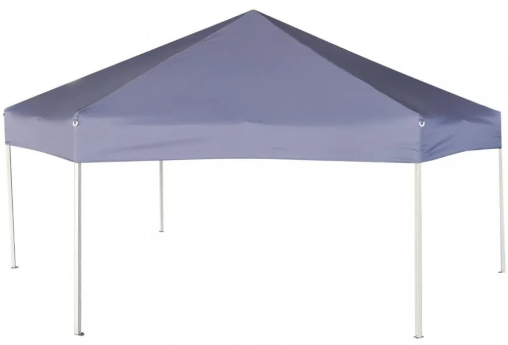 sötétkék hatszögletű felugró pavilon 6 oldalfallal 3,6 x 3,1 m