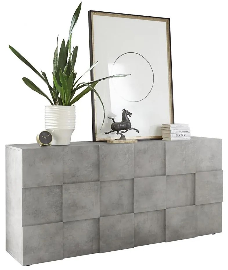 SERIAN betonszürke komód