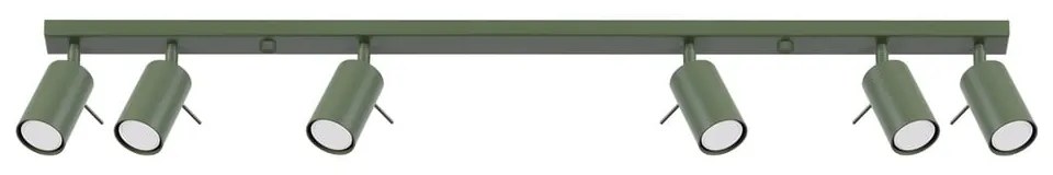 Zöld spotlámpa 6x117 cm Etna – Sollux