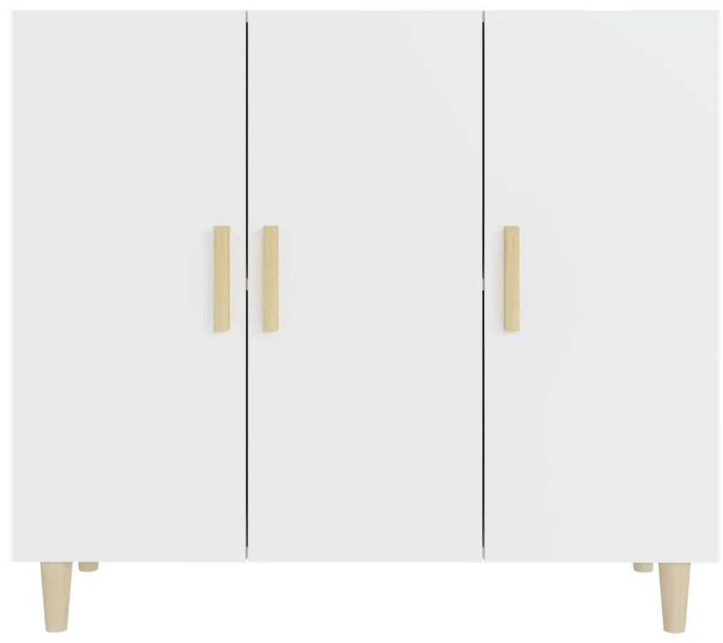 fehér szerelt fa tálalószekrény 90 x 34 x 80 cm