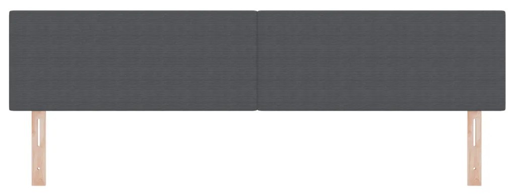 LED Fejtámla Egyszerű Dizájn, Sötétszürke, 100 cm, Kordbársony Szövet
