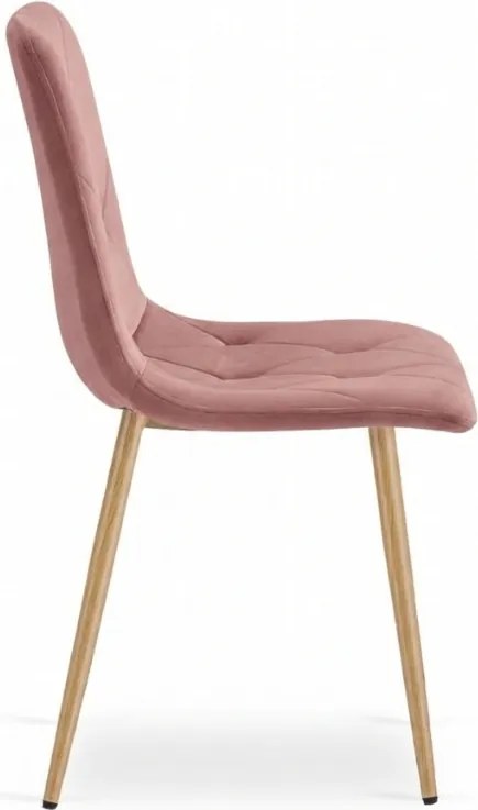 Óaranybarack színű bársonyszék LIBRA CLOUD ROSE