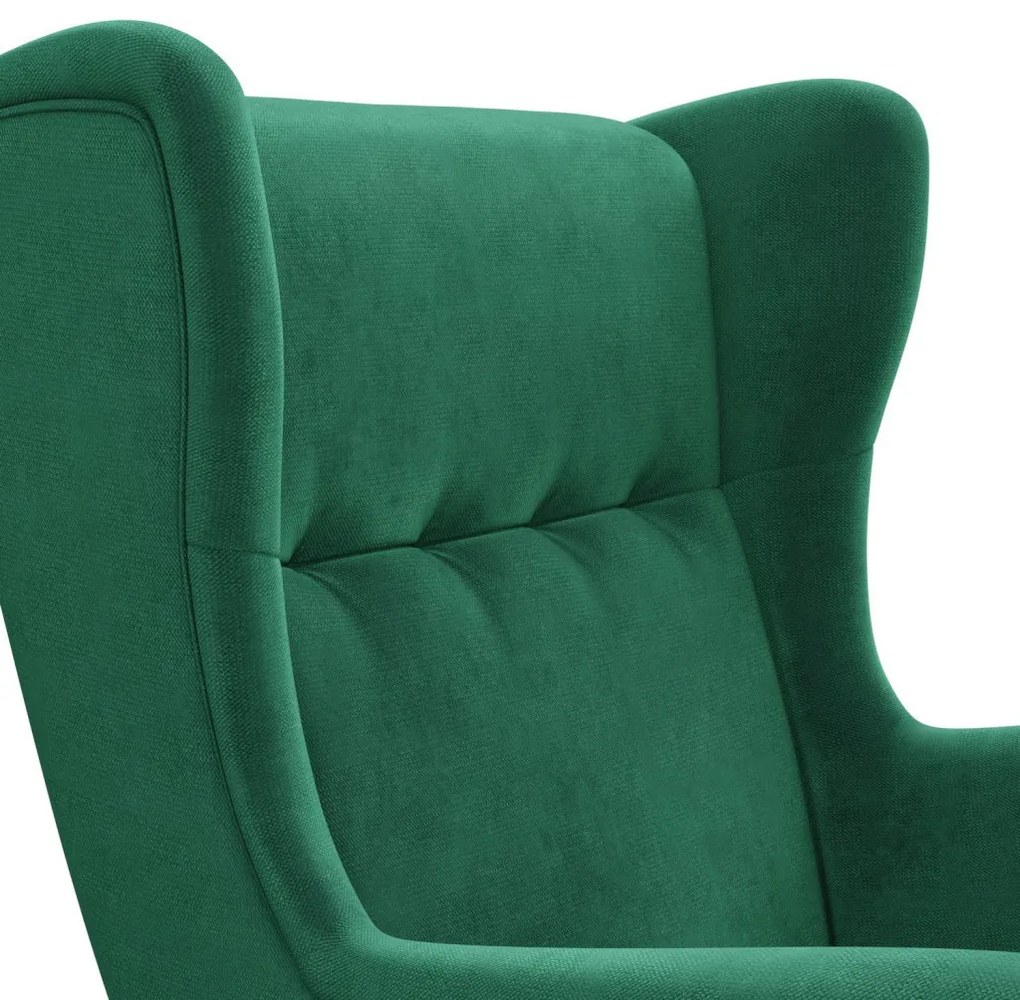 Uszak Mini fotel, bársony, zöld