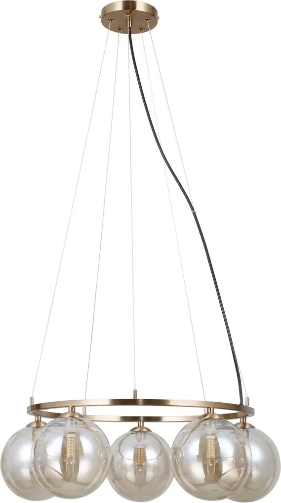 Italux modern függeszték molite borostyán arany itxpnd-1098-5r-hb