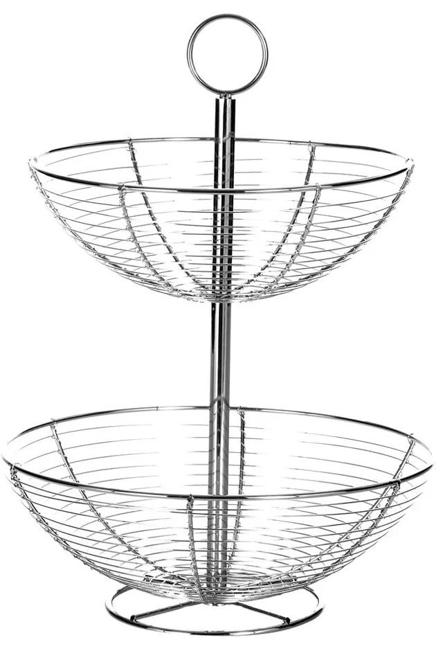 Baker 2 szintes fém gyümölcsös kosár, magasság 41 cm - Casa Selección