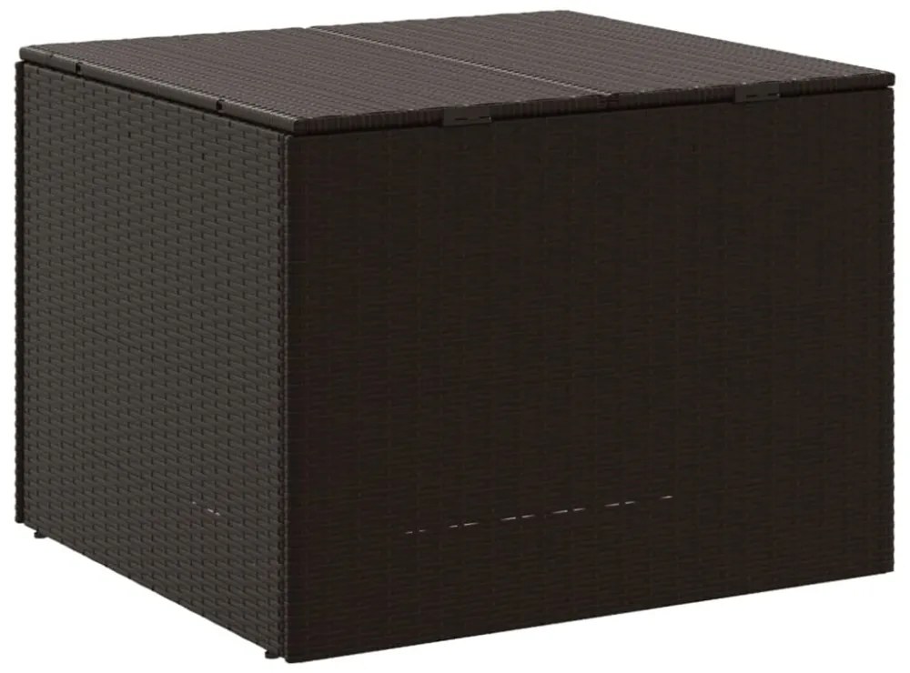 barna polyrattan kerti tárolóláda 291 L