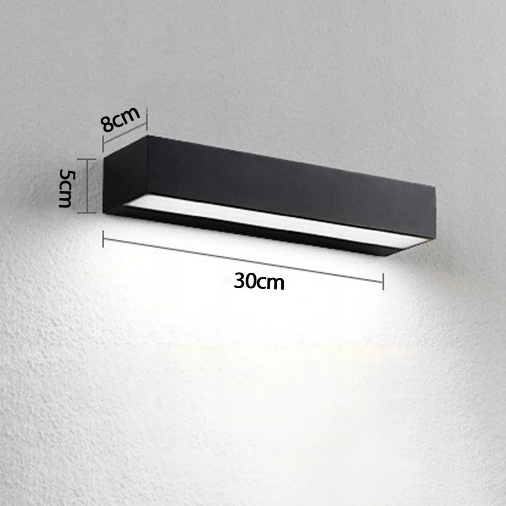 Kültéri Led fali lámpa 18W homlokzati fali, hideg fehér