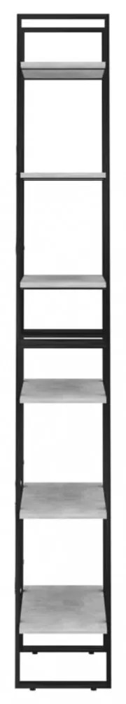 betonszürke szerelt fa tárolópolc 60 x 30 x 210 cm