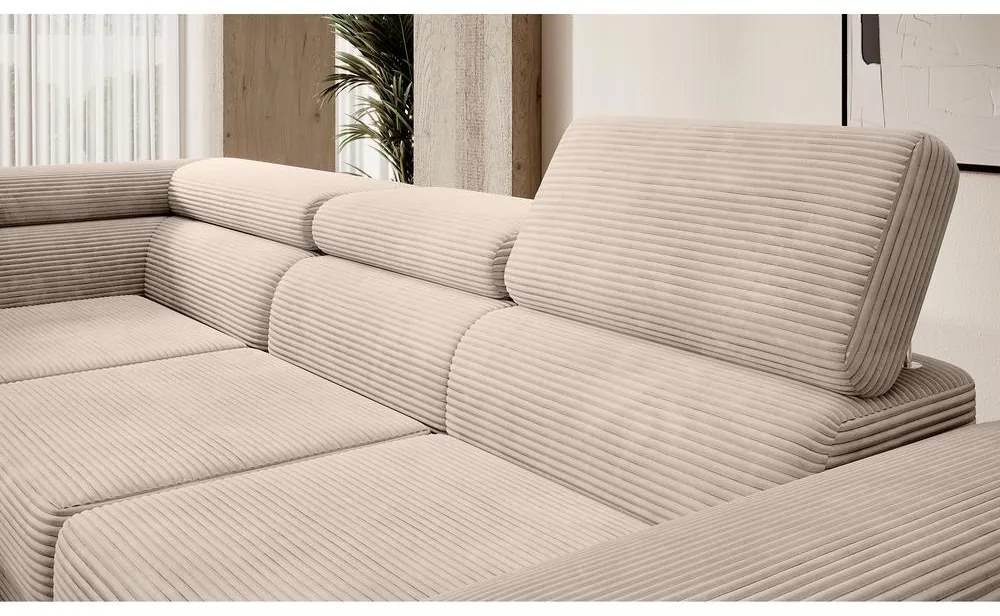Sarokkanapé Stiletto (B) (sötét bézs + ezüst). Akció -15%. 1099704