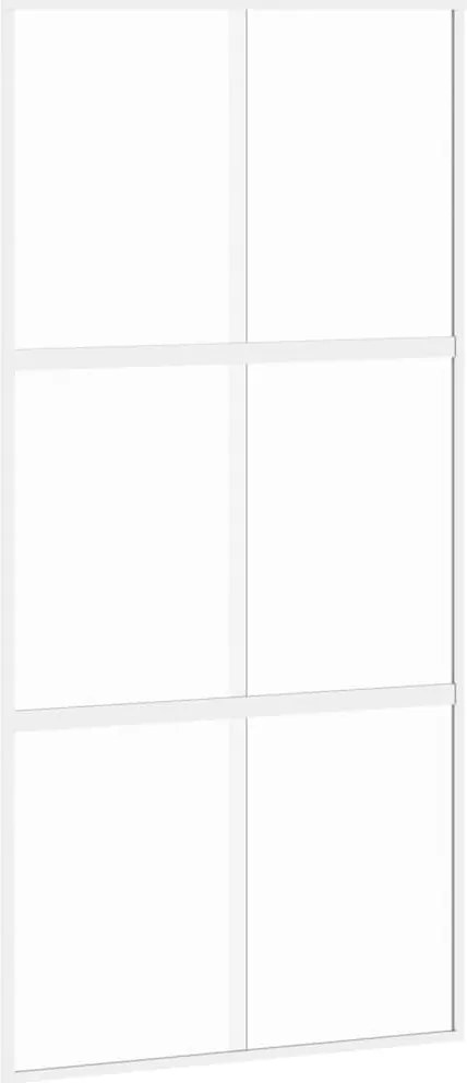 vidaXL fehér edzett üveg és alumínium tolóajtó 102,5 x 205 cm