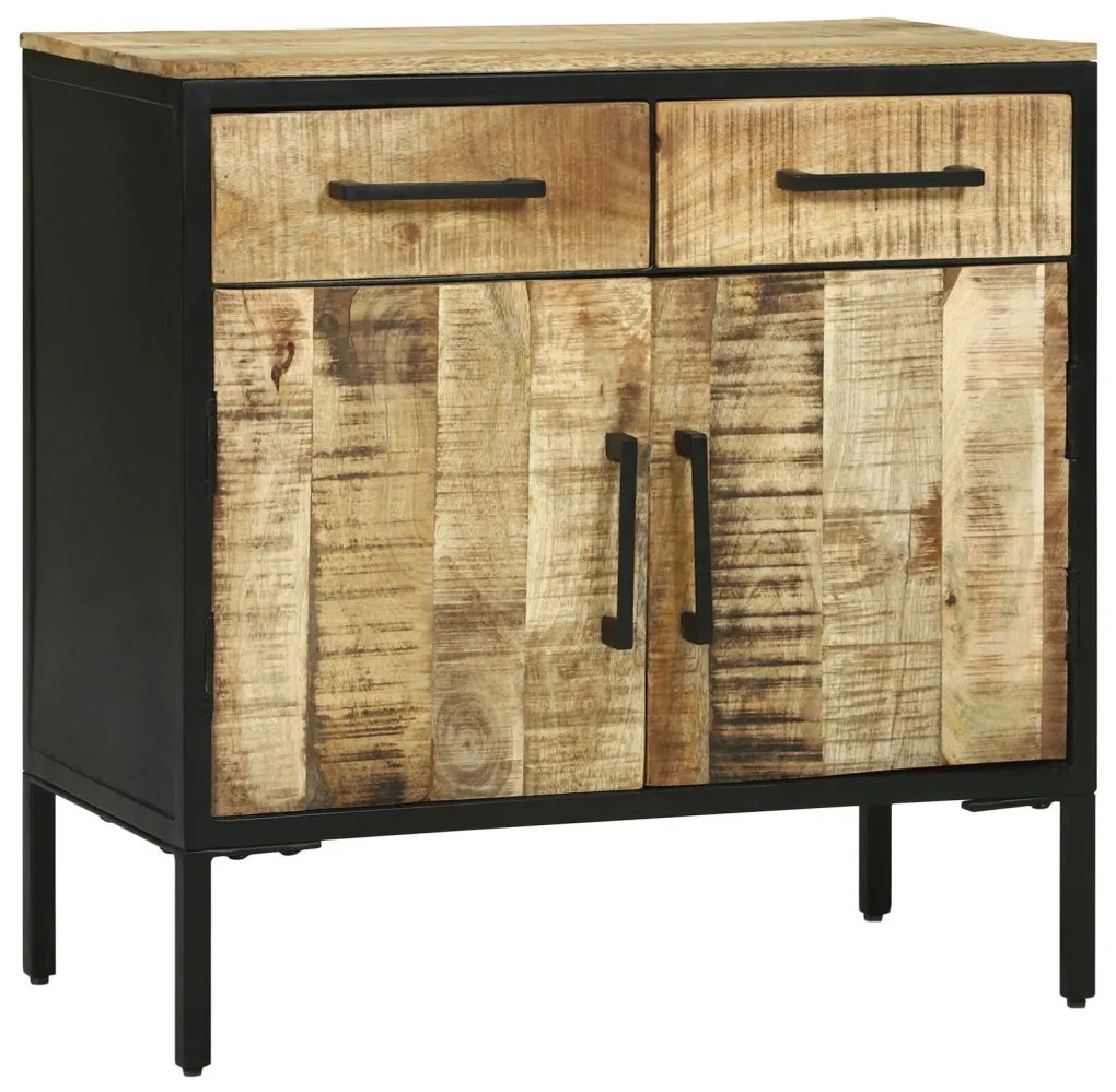 büféasztal 70x35x70 cm Tömör durva fa mangó
