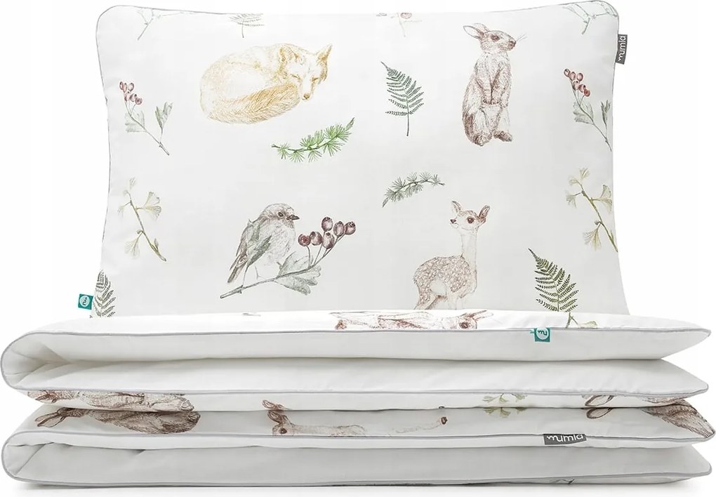 Erdei állatok ágyneműhuzat 220x200 cm 2x 80x70 cm Mumla