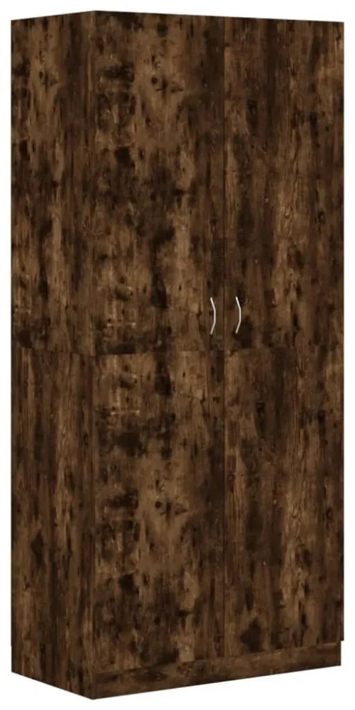 vidaXL füstös tölgy színű szerelt fa ruhásszekrény 80 x 52 x 180 cm