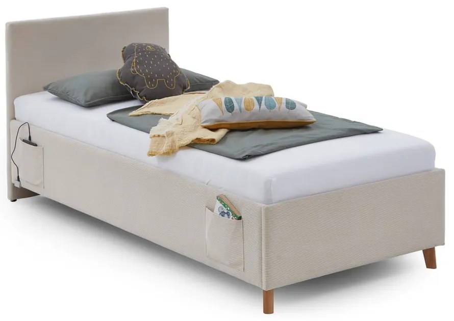 Bézs ágyneműtartós gyerekágy 90x200 cm Cool – Meise Möbel