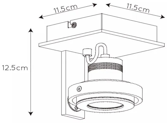 Lucide 17906/06/12 - LED Dimmelhető spotlámpa LANDA 1xGU10/5W/230V