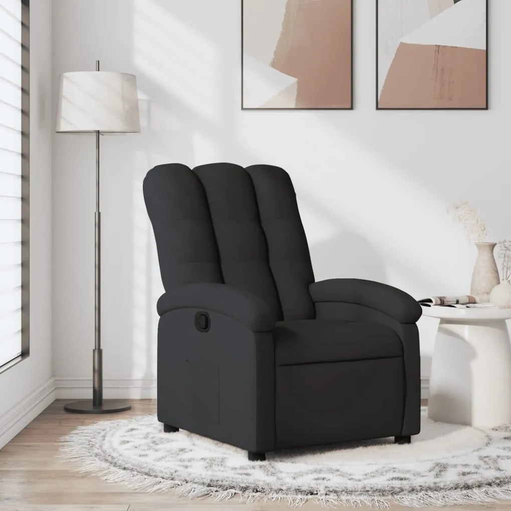 fekete szövet relaxfotel