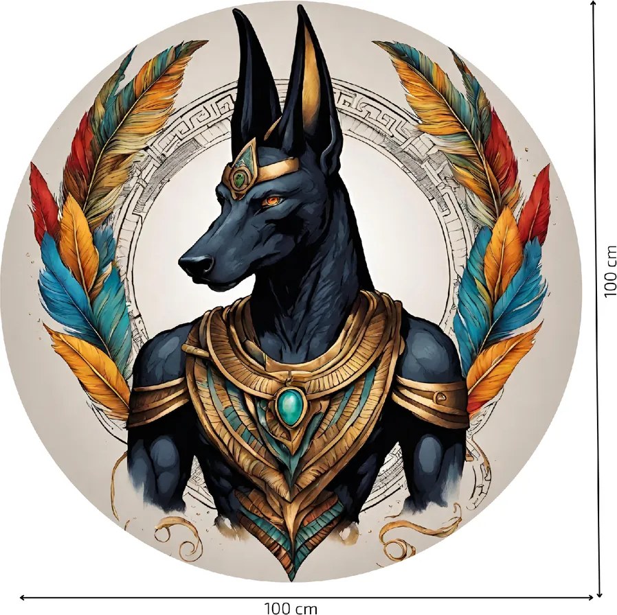 PIPPER. Kör alakú falmatrica "Anubis" Méret: 100cm