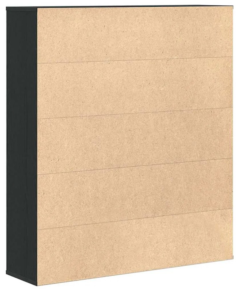 Könyvespolc fekete tölgy 89x24x101,5 cm Gépesített fa